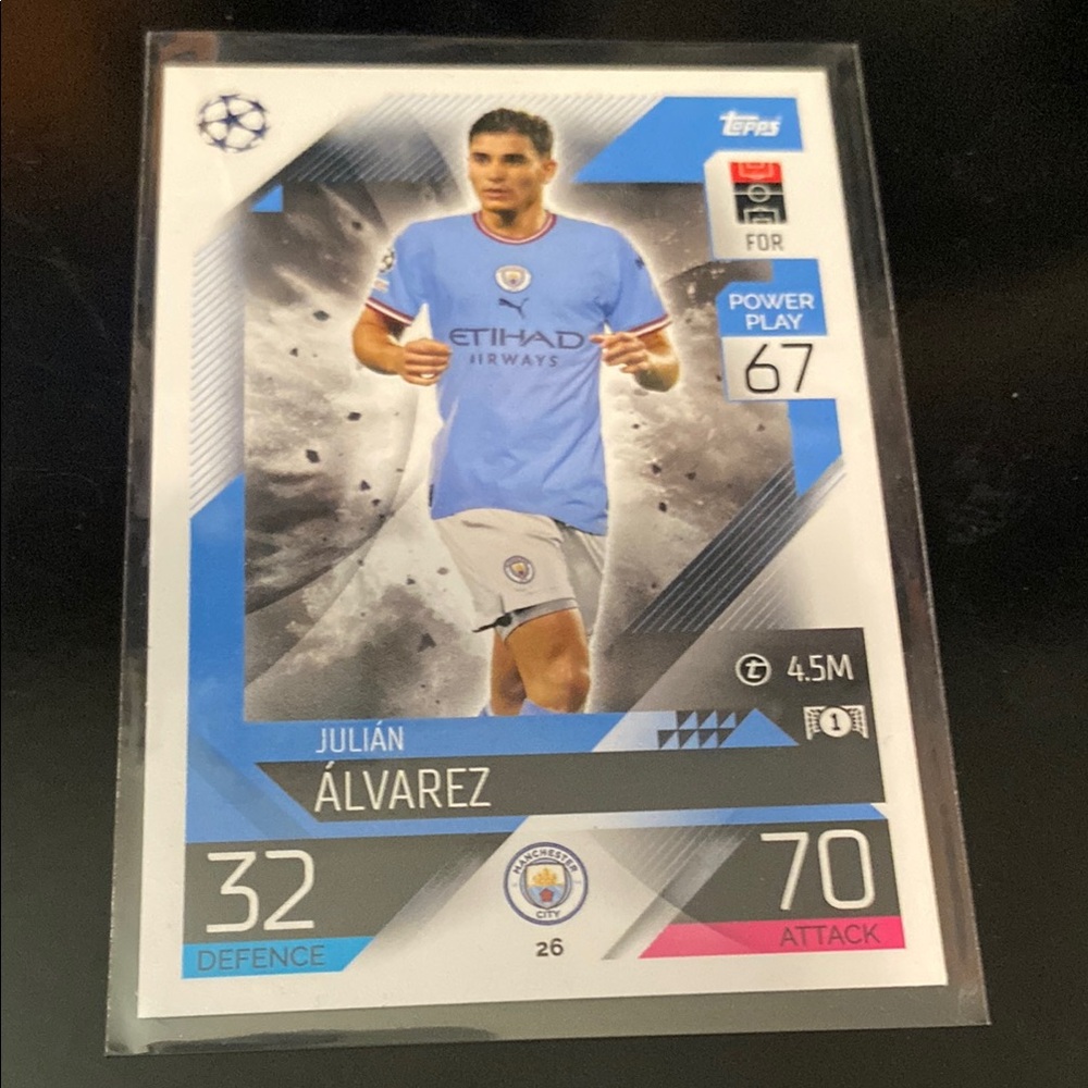 Topps Trading Card - Blue and White